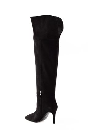 Black Suede Knee-High Boots VIA ROMA 15 | 4224NERO